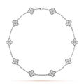 [Solara Jewelry ]クローバー 10モチーフ ダイヤモンド ネックレス