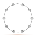 [Solara Jewelry ]クローバー 10モチーフ ダイヤモンド ネックレス