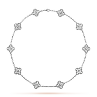 [Solara Jewelry ]CLOVER 10 MOTIFS DIAMOND NECKLACE