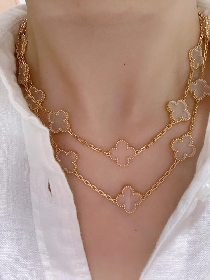 [Solara Jewelry ]CLOVER 20 MOTIVE Transparente Serie mit weißen Kristallen