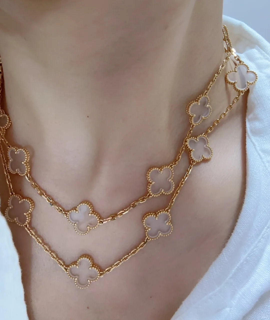[Solara Jewelry ]CLOVER 20 MOTIVE Transparente Serie mit weißen Kristallen