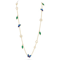 [Solara jewelry]LUCKY SPRING BUTTERFLY 15 FLOWER NECKLACE