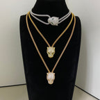[Solara jewelry]Panther Head Layered Necklace image 2