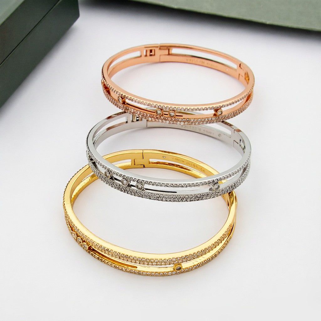 [Solara Jewelry]Move Romane pavé bangle