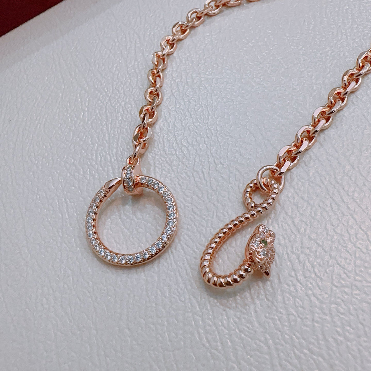 [Solara jewelry]Double Ring Chain Necklace image 3