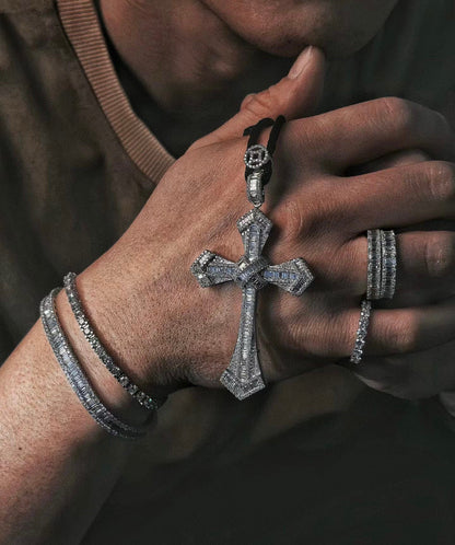 [Solara jewelry]Pave Cross Pendant Necklace image 6