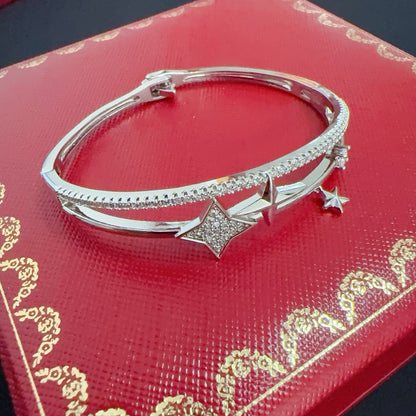 [Solara Jewelry ]CTダブルレイヤースター＆アロークリスタルバングル