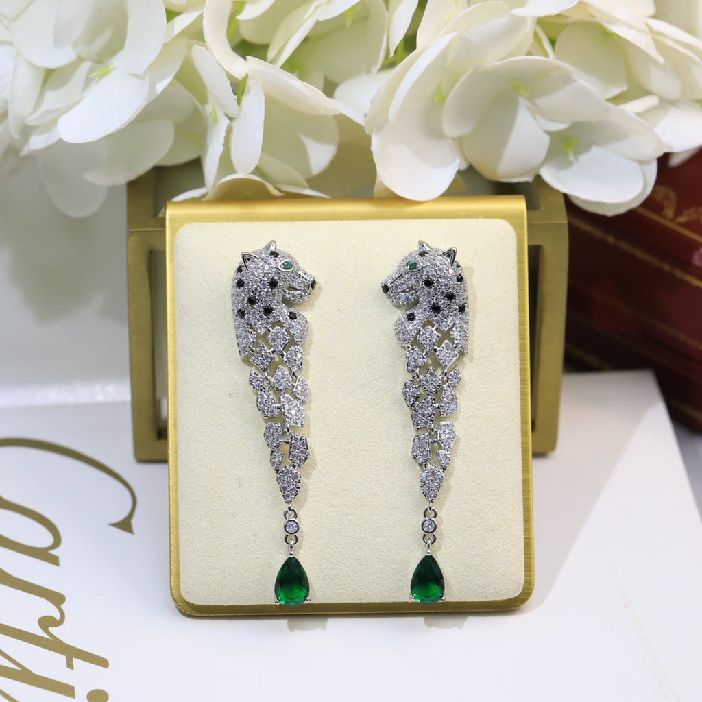 [Solara jewelry] Green Stone Stud Earrings