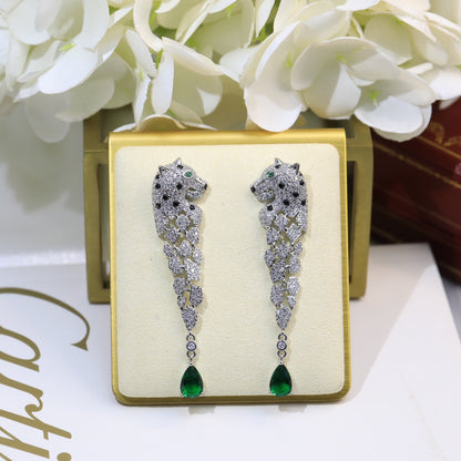 [Solara jewelry] Green Stone Stud Earrings