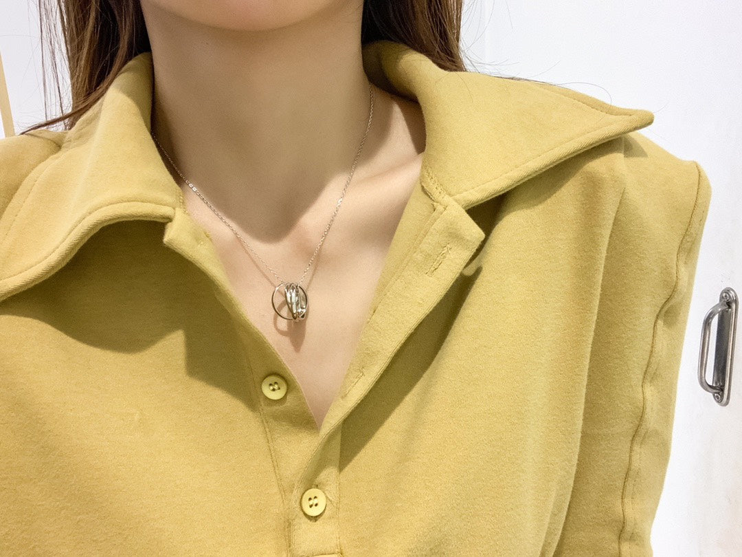 [Solara Jewelry ]Triple Hoop Necklace