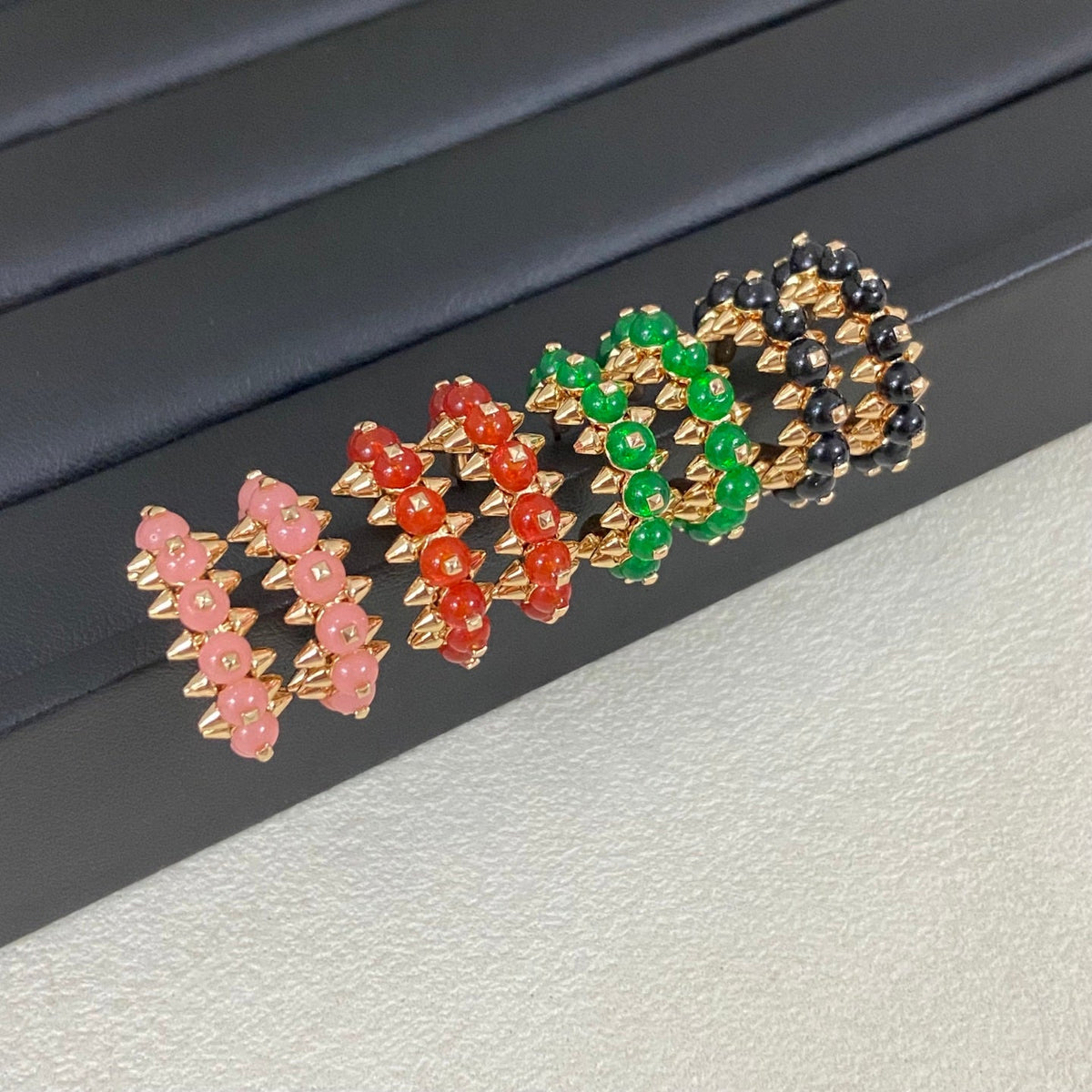 [Solara jewelry] Color Gemstone Stud Earrings