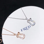 [Solara Jewelry ]FORCE New Full-Pavé Pulled Ring Necklace