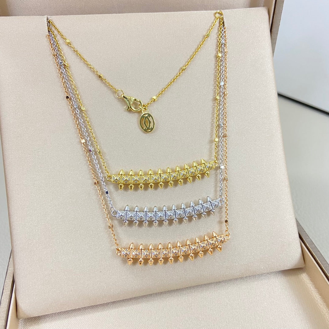 [Solara Jewelry ]New studded and rhinestone necklace in three colors