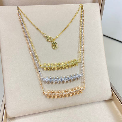 [Solara Jewelry ]CLASH ダイヤモンド ピンクゴールドネックレス