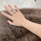 [Solara Jewelry] CT Armreif mit doppelten Pantherköpfen und Kristallen