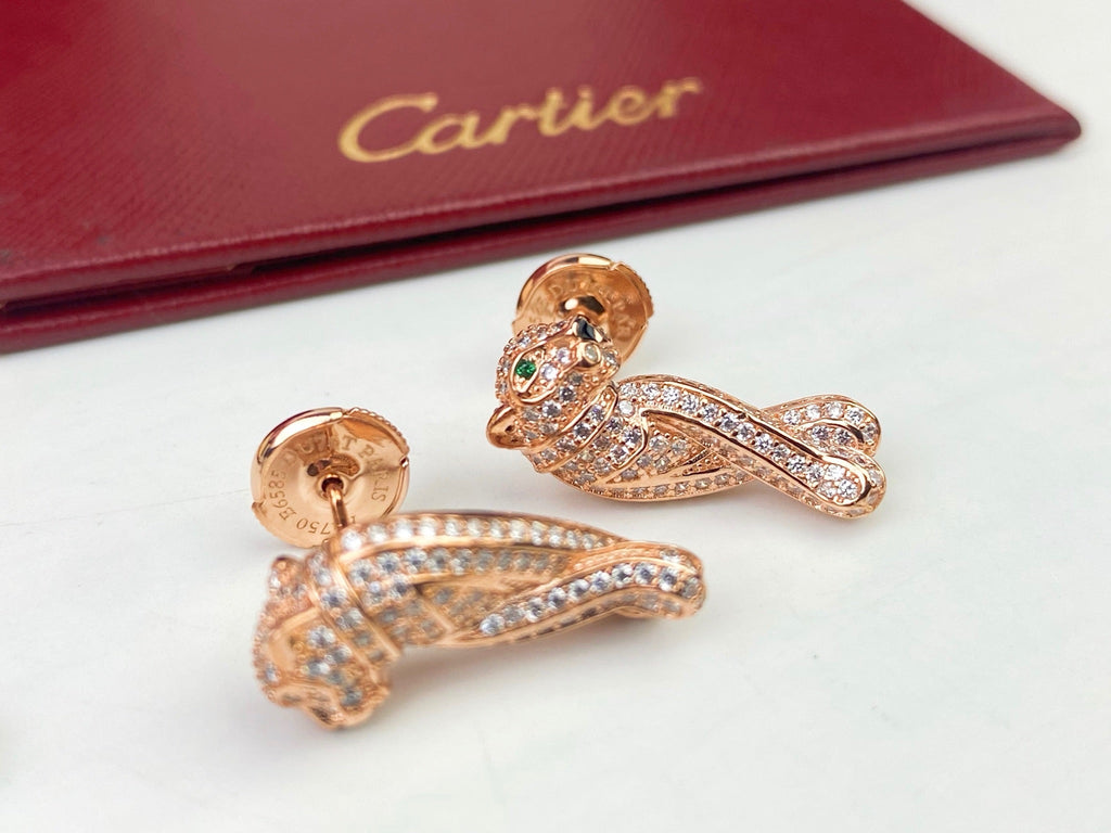 [Solara jewelry] Panther Pave Stud Earrings
