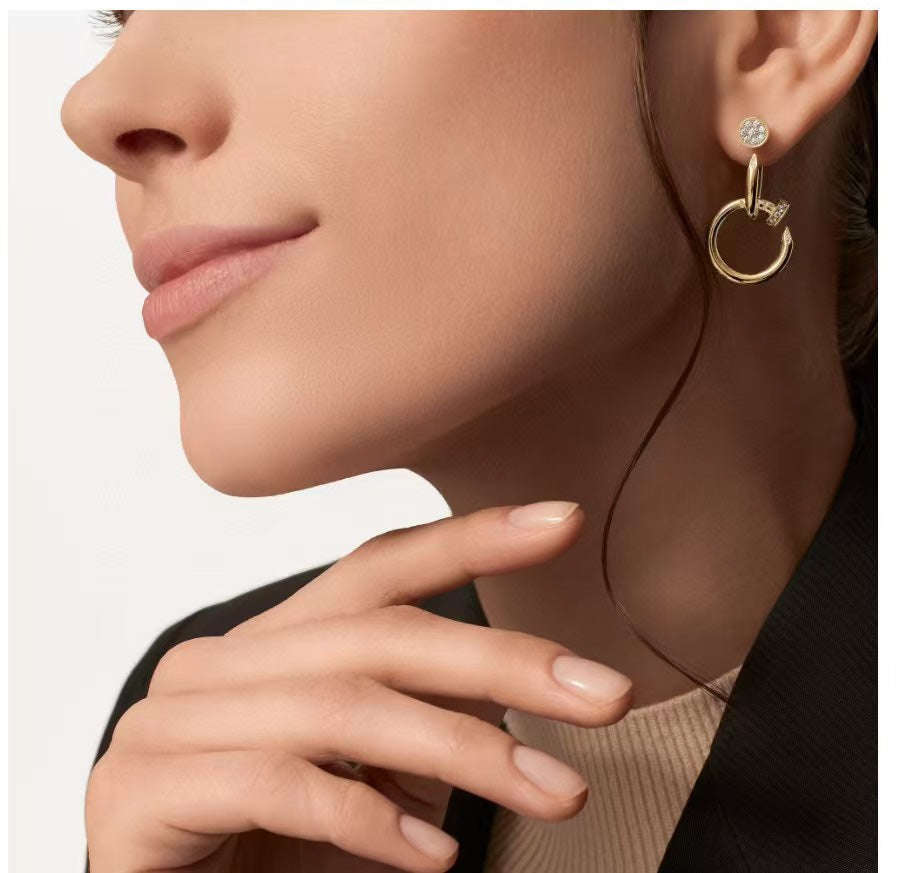 [Solara Jewelry ]LOVE New ネイル スタッドピアス | スタイル: KDEDM0006-056