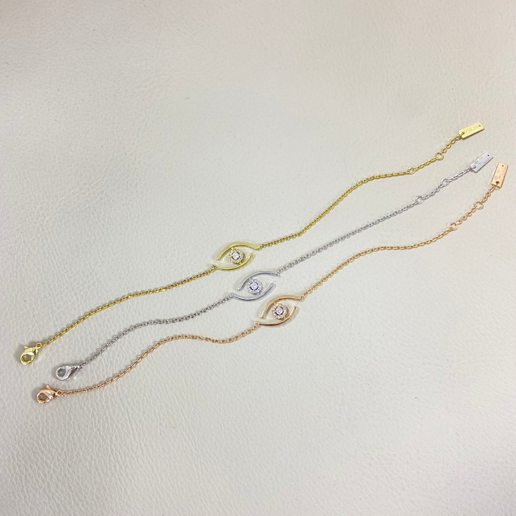 [Solara jewelry]ラッキーアイパヴェセットダイヤモンドブレスレット