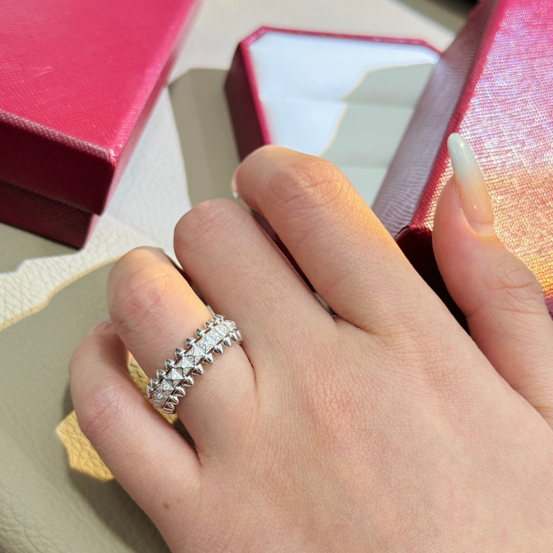 [Solara Jewelry ]Kugelring mit Diamanten