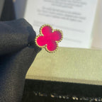 [Solara jewelry]NEW CLOVER PINK ENAMEL RINGS