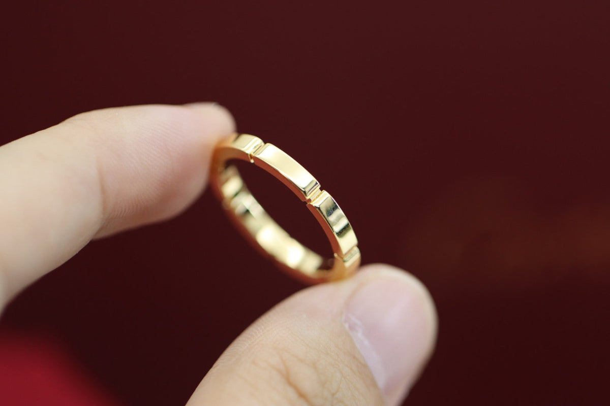 [Solara Jewelry] LOVE Collection Maillon Ring – Vollständig mit Diamanten besetzt