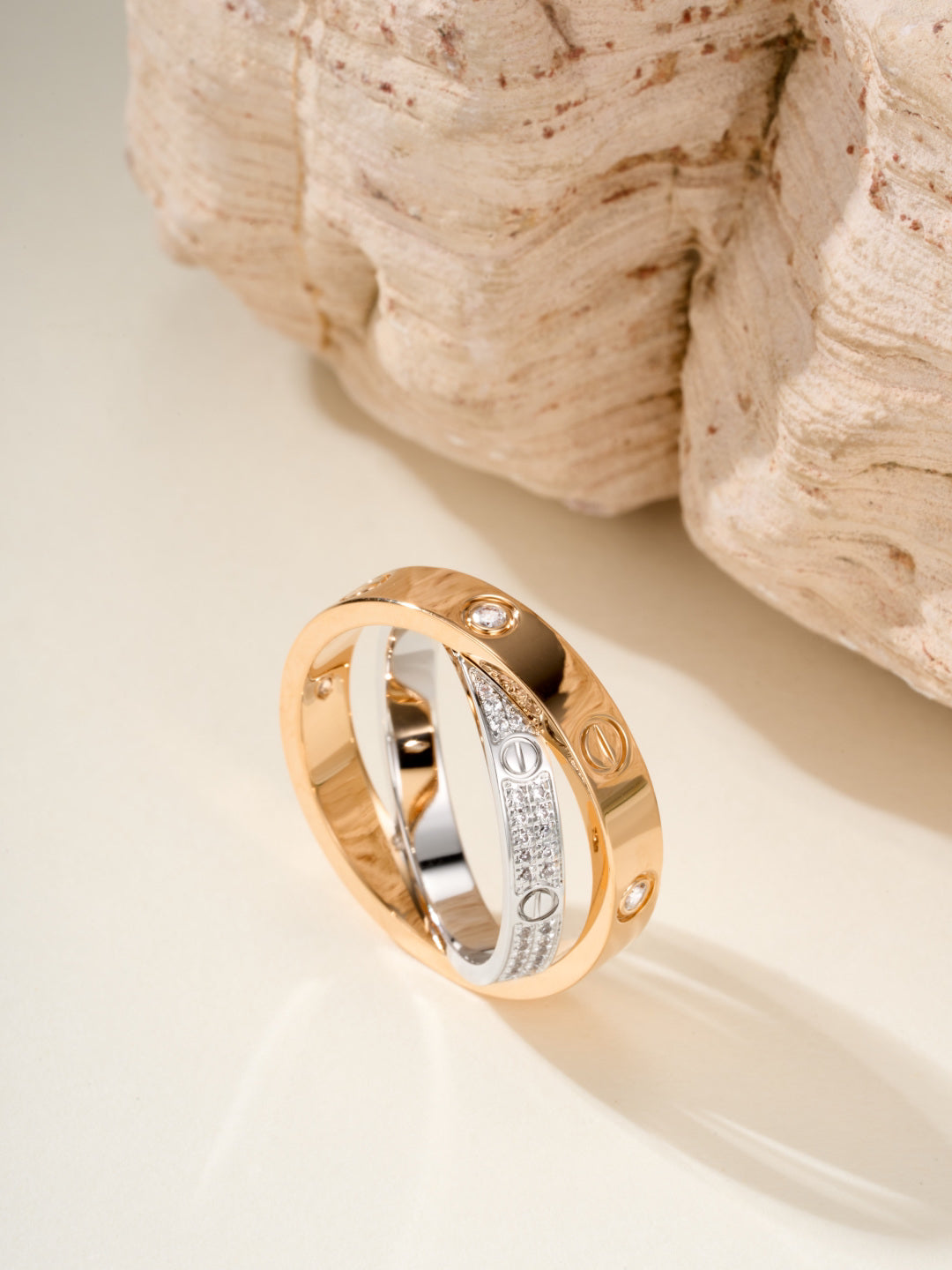 [Solara jewelry]8mm Two Tone Love Ring image 9