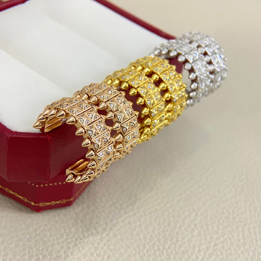 [Solara jewelry] Clash Chain Hoop Earrings