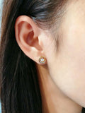 [Solara jewelry] Pave Stud Earrings