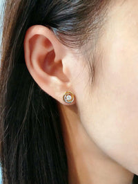 [Solara jewelry] Pave Stud Earrings