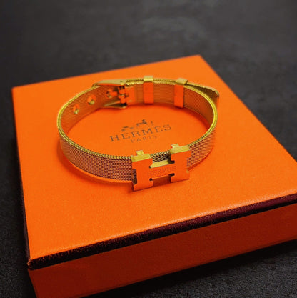 [Solara Jewelry ]H ゴールドトーンウォッチバンドブレスレットチェーン