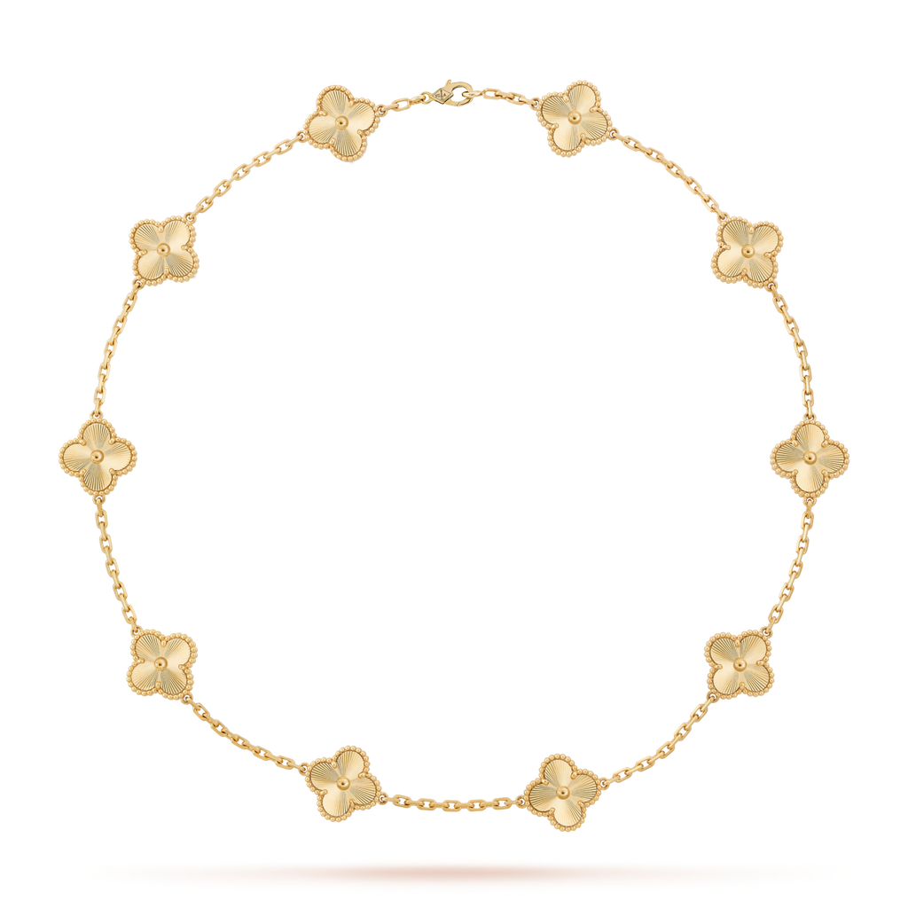 [Solara Jewelry ]KLEEBATT 10 MOTIVE LASERHALSKETTE