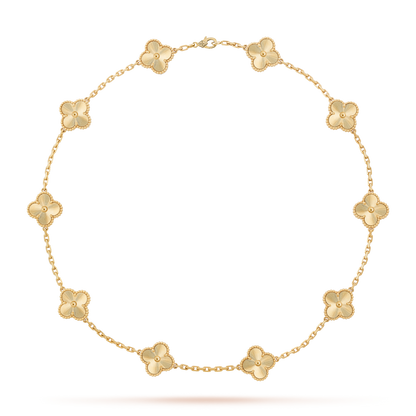 [Solara Jewelry ]KLEEBATT 10 MOTIVE LASERHALSKETTE