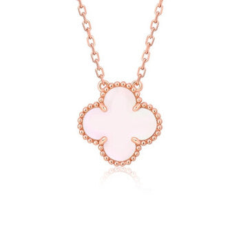 [Solara Jewelry ]KLEE 15MM ROSA PERLMUTT EINZELBLUMEN-HALSKETTE