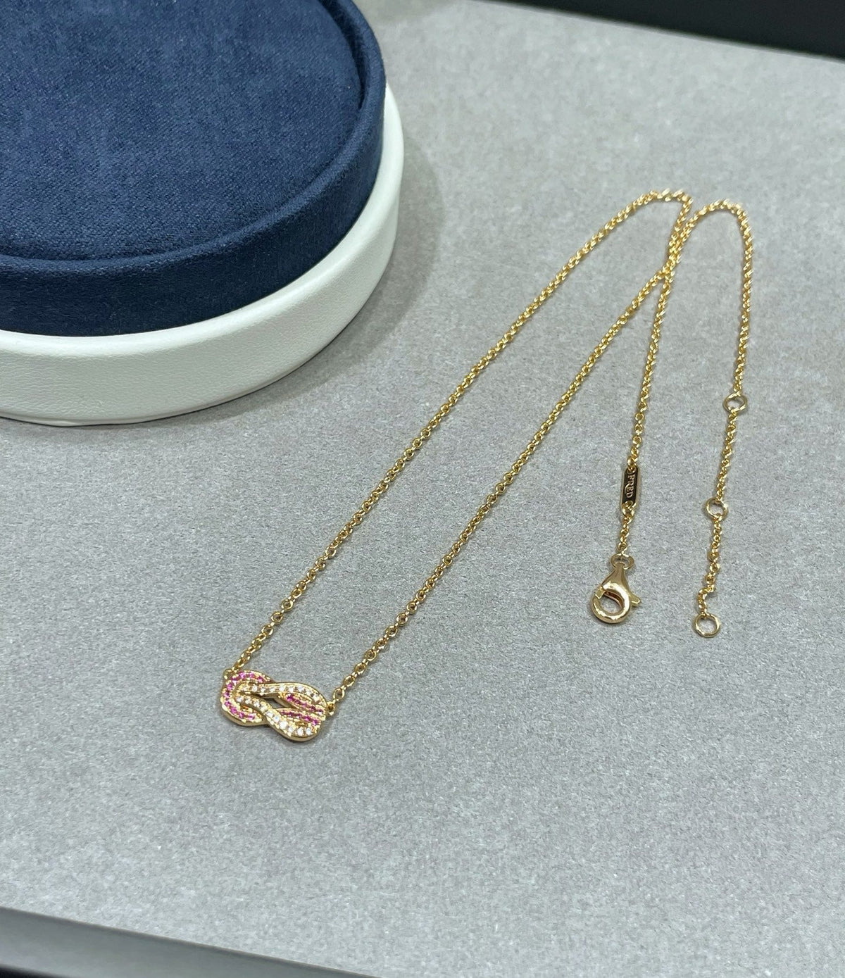 [Solara Jewelry ]Fred Pink Love Horsebit Kette