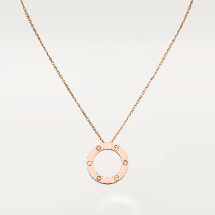 [Solara Jewelry ]LOVE NECKLACE 16MM 3 DIAMONDS
