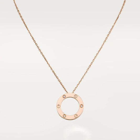 [Solara Jewelry ]LOVE NECKLACE 16MM 3 DIAMONDS