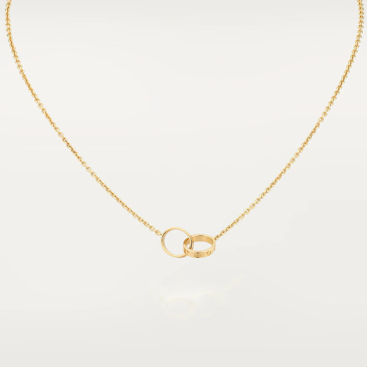 [Solara Jewelry ]ラブネックレス ダブルリング ゴールド