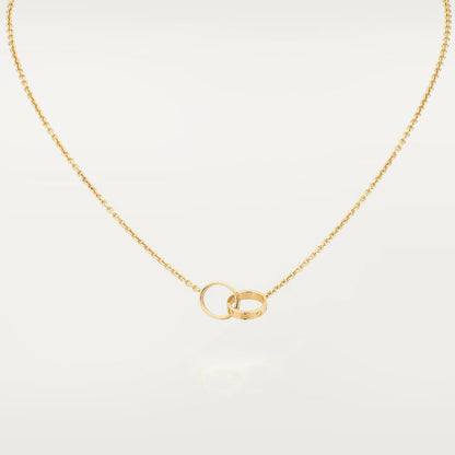[Solara Jewelry] LOVE HALSKETTE DOPPELRING GOLD