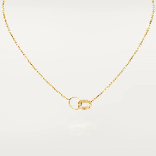 [Solara Jewelry ]ラブネックレス ダブルリング ゴールド