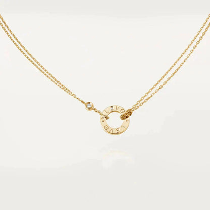 [Solara Jewelry ]LIEBESKETTE 16MM 2 DIAMANTEN