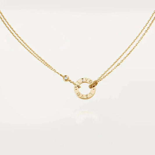 [Solara Jewelry ]LOVE ネックレス 16MM 2 ダイヤモンド