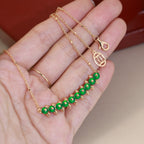 [Solara jewelry]New Colored Stone Bar Charm Necklace image 6