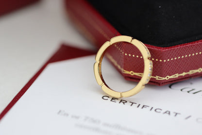 [Solara Jewelry] LOVE Collection Maillon Ring – Vollständig mit Diamanten besetzt