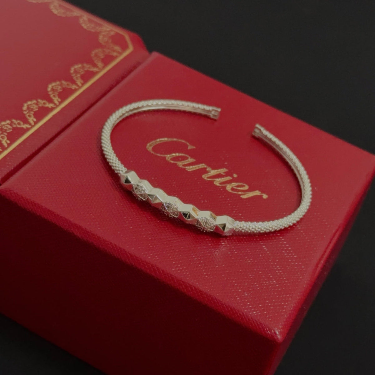 [Solara Jewelry ]CT ダイヤモンドアクセント スパイクブレスレット