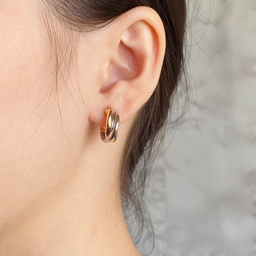 [Solara Jewelry ]トリプル・フープ・イヤリング｜ダイヤモンド不使用デザイン