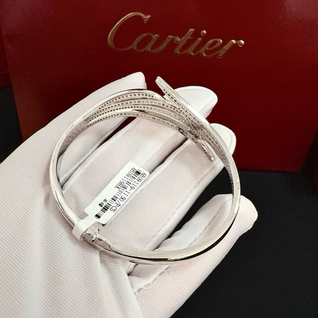 [Solara Schmuck ]CT Federförmiges Pave Diamant Armband