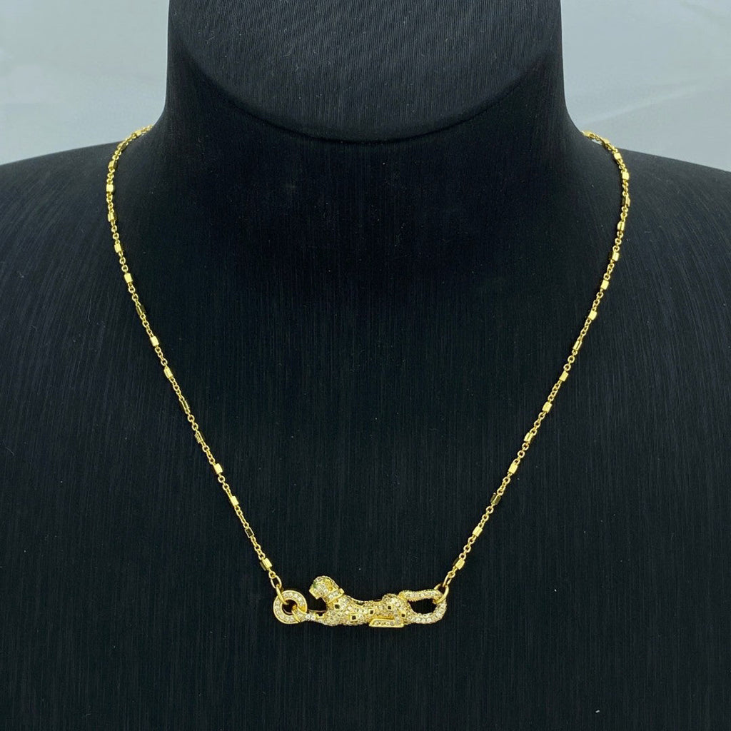[Solara jewelry]Pave Panther Pendant Necklace image 3