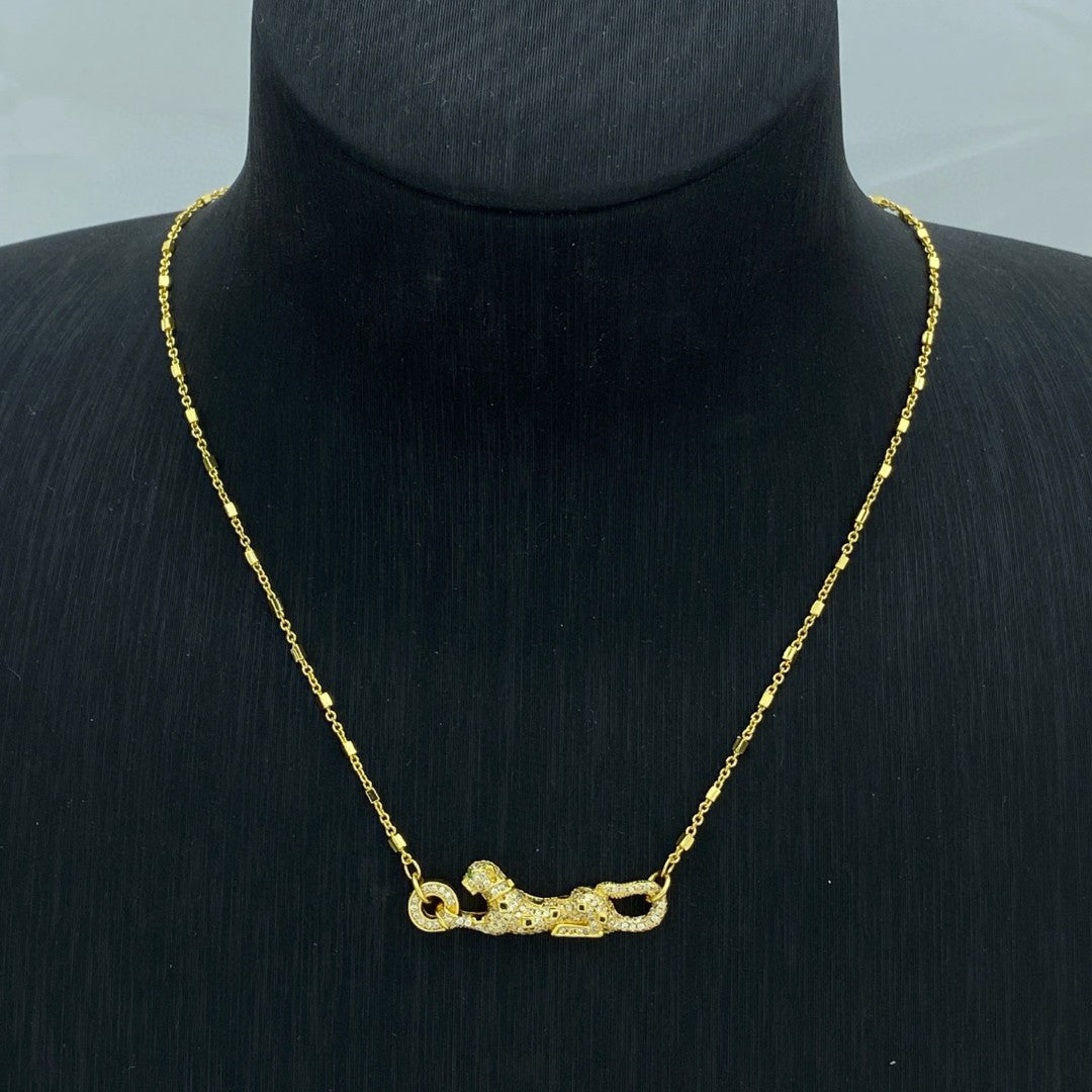 [Solara jewelry]Pave Panther Pendant Necklace image 3