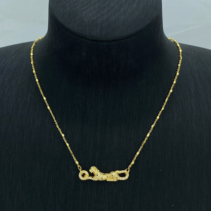 [Solara jewelry]Pave Panther Pendant Necklace image 3