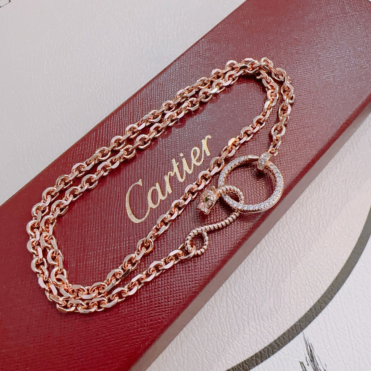[Solara jewelry]Double Ring Chain Necklace image 5